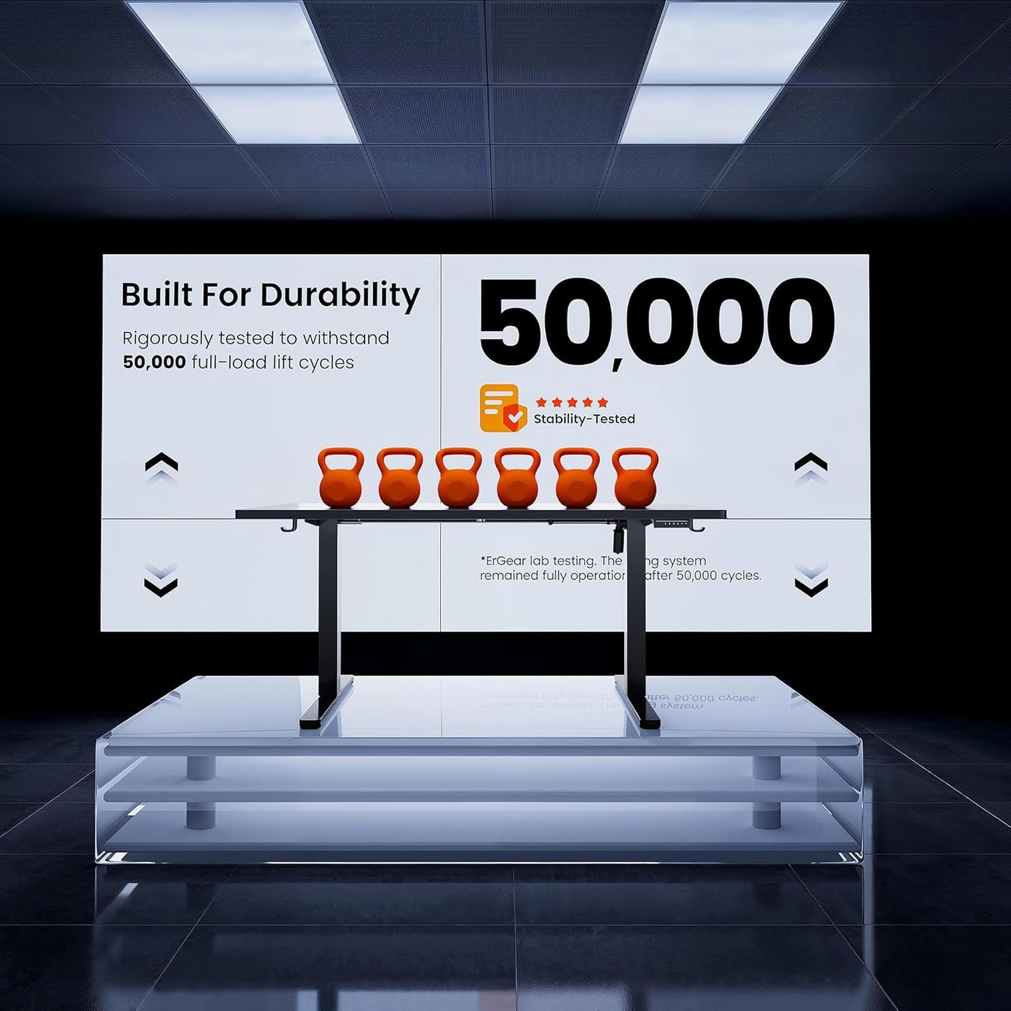 Height Adjustable Electric Standing Desk, 48 X 24 Inches Sit Stand up Desk, Memory Computer Home Office Desk (Black)