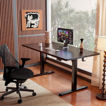 Height Adjustable Electric Standing Desk, 48 X 24 Inches Sit Stand up Desk, Memory Computer Home Office Desk (Black)
